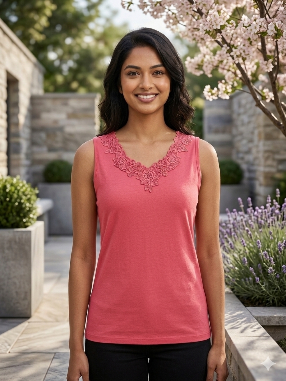 Carroll Reed Pink Floral Lace Sleeveless Tank Top - Size S/P Bundle 3 For $30